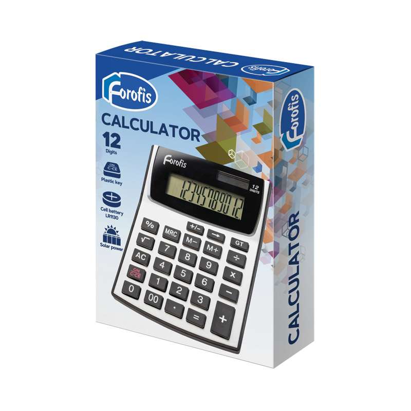 Kalkulators 12-zim. 120x87x14mm FOROFIS