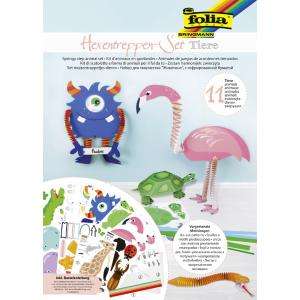  Креативный набор FOLIA Springy step Animal, 11 фигурок