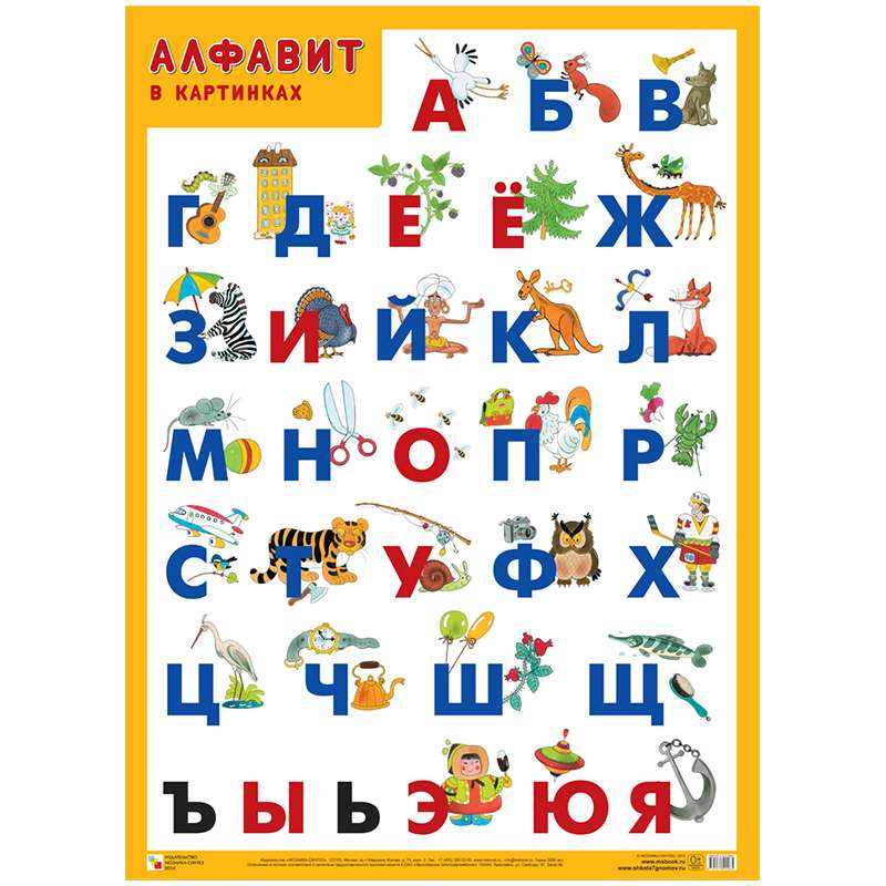 Плакат А2 Алфавит в картинках 