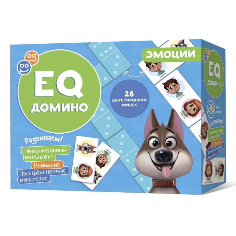 EQ Domino. Emocijas. 28 žetoni (divpusēji).