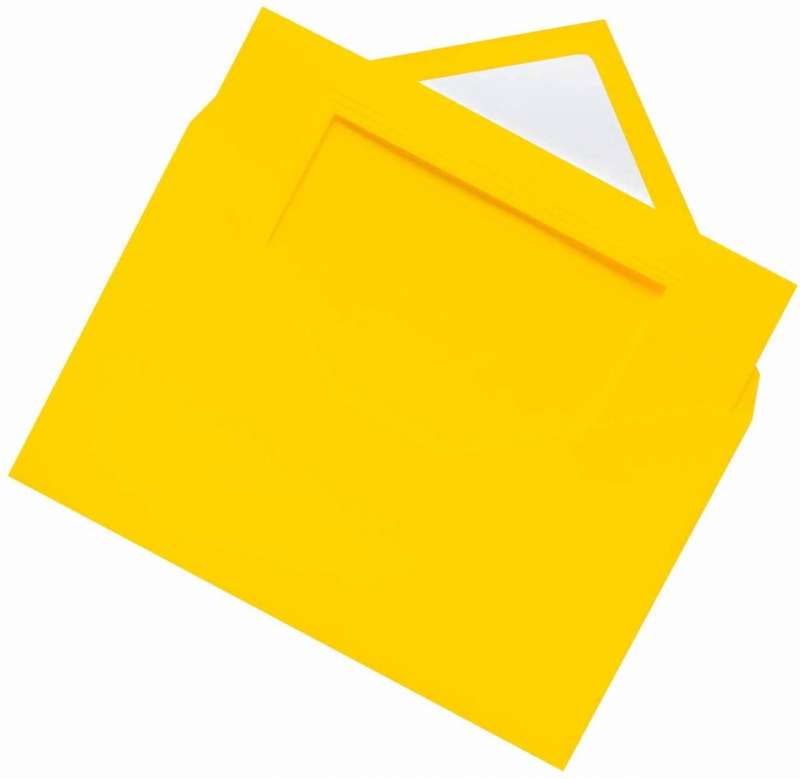 Загатовка открытки с конвертамиFOLIA 11x18см_прямоугольный желтый