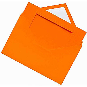 Apsveikuma kartīte ar aploksnēm FOLIA 11x18cm_taisnstūra oranža
