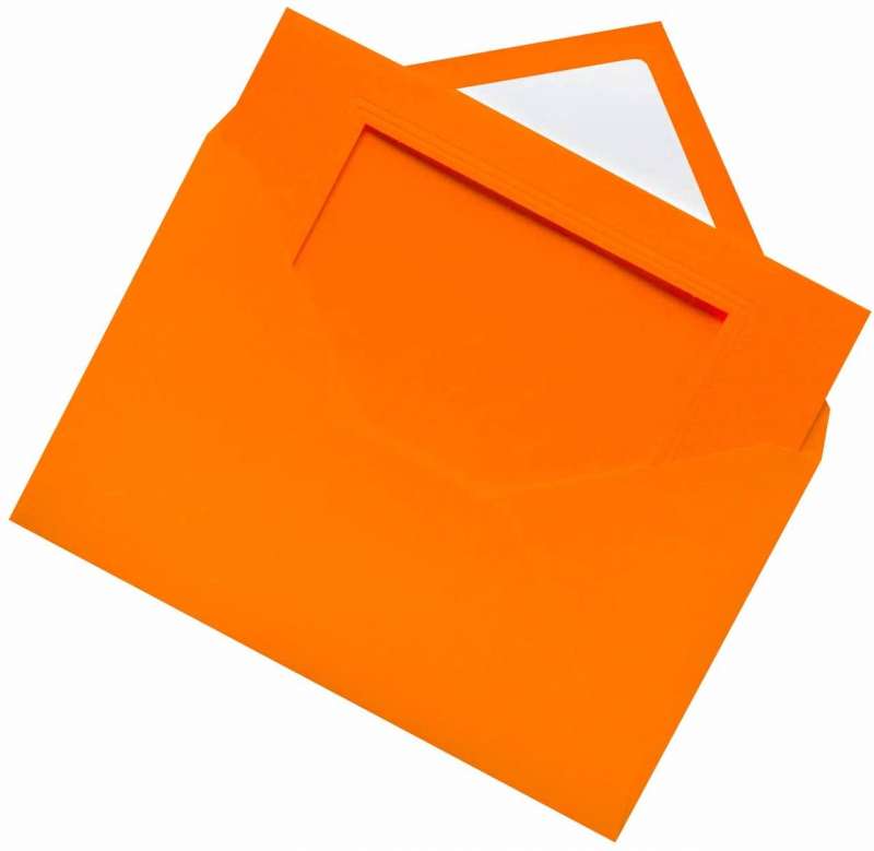Загатовка открытки с конвертамиFOLIA 11x18см_прямоугольная оранжевый