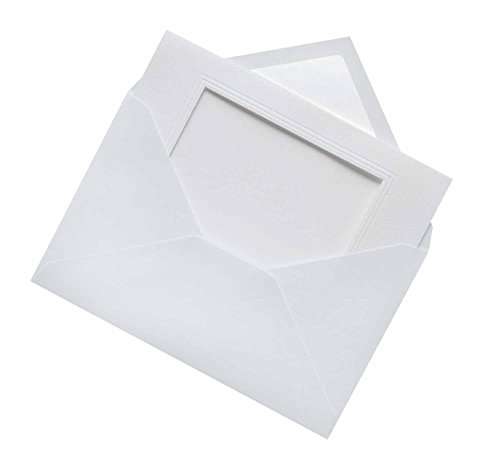 Загатовка открытки с конвертами FOLIA 11x18см прямоугольная белая