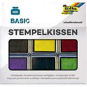 Tintes spilventiņš dekorēšanai FOLIA Basic, 6 krāsas