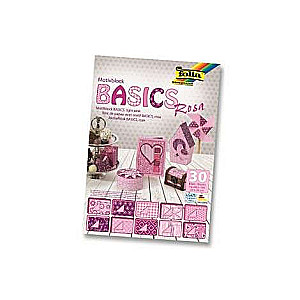 Dizaineru kartona komplekts FOLIA Basics Light Pink 24x34cm, 30 lpp Mix