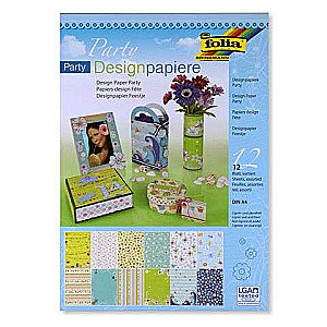 Bloks dizaina papīra A4 FOLIA Party 12 lappuses Mix