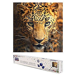Dimanta mozaīka SKATS LEOPARDS, audums 30x30 cm