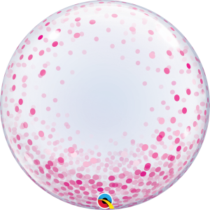 Balons 24 Pink CONFETTI Dots