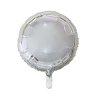Folijas balons 18 sudraba, apaļš