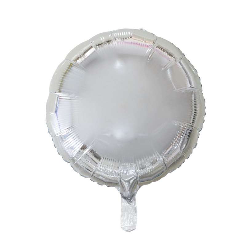 Folijas balons 18 sudraba, apaļš