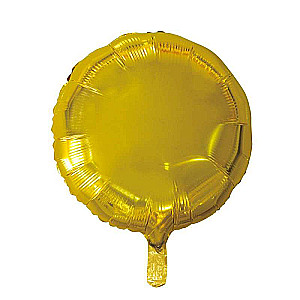Folijas balons 18 zelta, apaļš