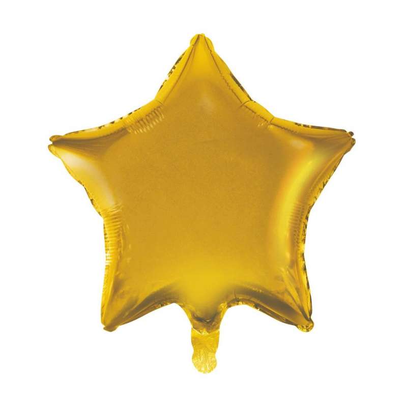Folijas balons 18 zvaigznes, matēts zelts
