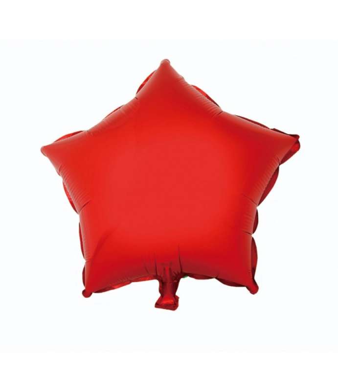Фольгированный шар 18 звезда, красный