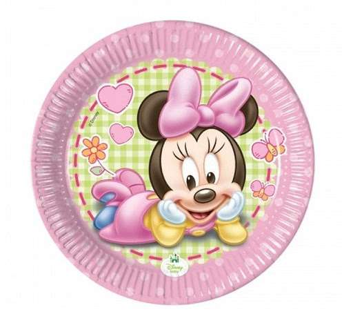 Бумажные тарелки Minnie Baby20см/8шт.