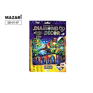 Mozaīkas izveides komplekts sērijā «DIAMOND DECOR» 20,5 x 26 cm, Komplektā 7