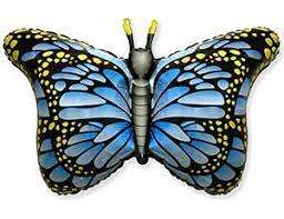 Фольгированный шар 24 Бабочка, синяя