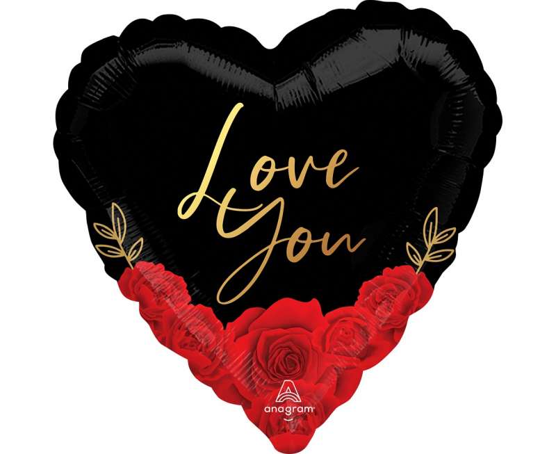 Фольгированный шар 17 "Love You Romantic Roses" 43см.