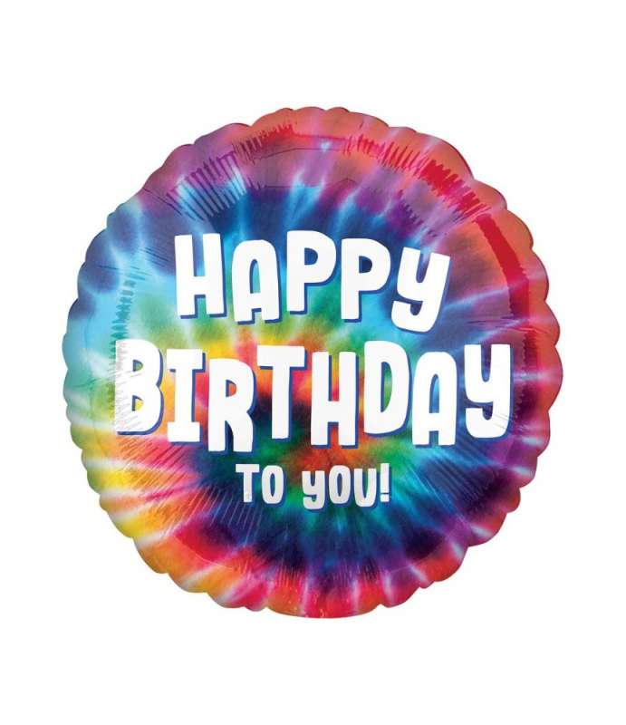 Folijas balons 17 '' Happy Birthday", apaļš
