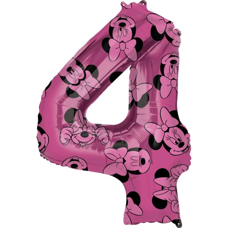 Фольгированный шар 66см. " Nr.4  Minnie Mouse"розовый