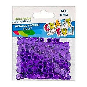 Aplikācija-dekors radošumam 8mm "Mirdzumi" violetā krāsā
