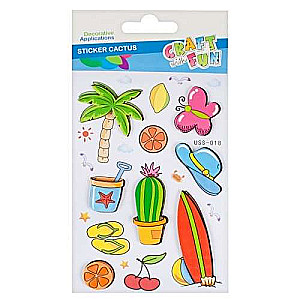 Applikācijas rotājumi radošumam "Cactus'', 6 gab.
