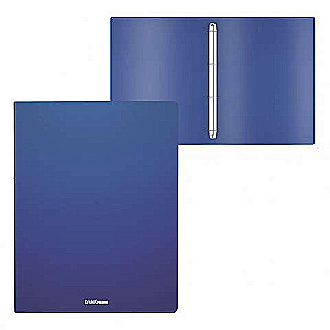 Plastmasas mape uz 4 gredzeniem ErichKrause Matt Classic, 24mm, A4, zila