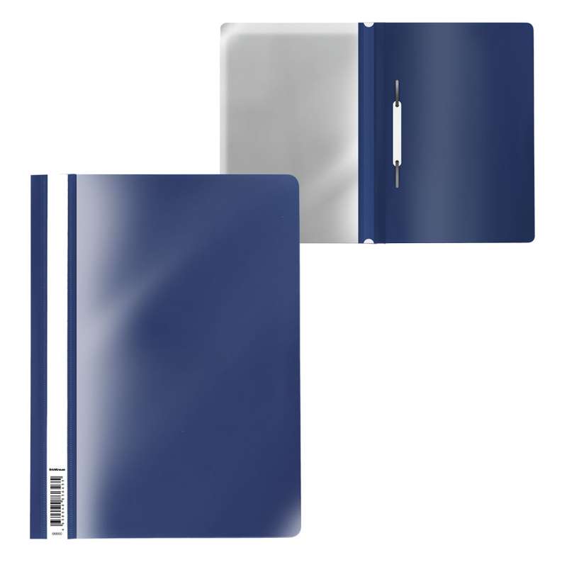 Plastmasas ātrās saistīšanas mape ErichKrause Fizzy Classic, A4, zila