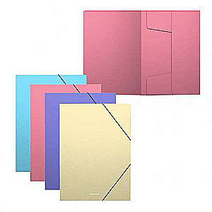 Mape uz pievilkšanas gumijām plastmasas ErichKrause Matt Pastel, A5+ assorti