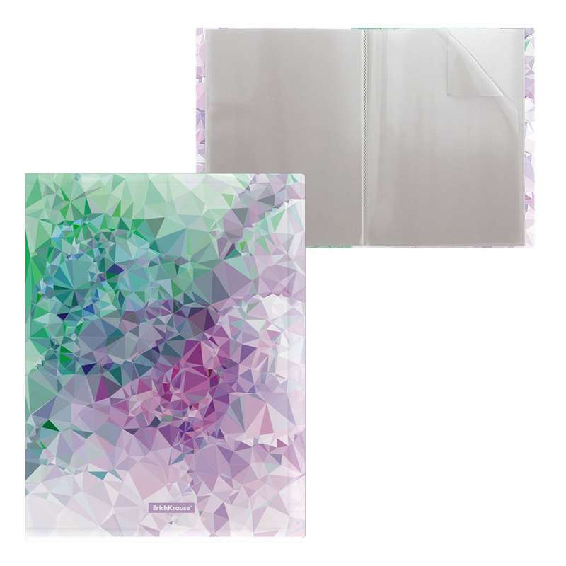 Plastmasas failu mape ErichKrause Violet Dynamique, ar 20 kabatām, A4