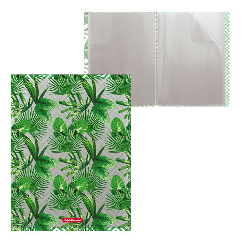 Папка файловая пластиковая ErichKrause Tropical Leaves, c 20 карманами, A4 