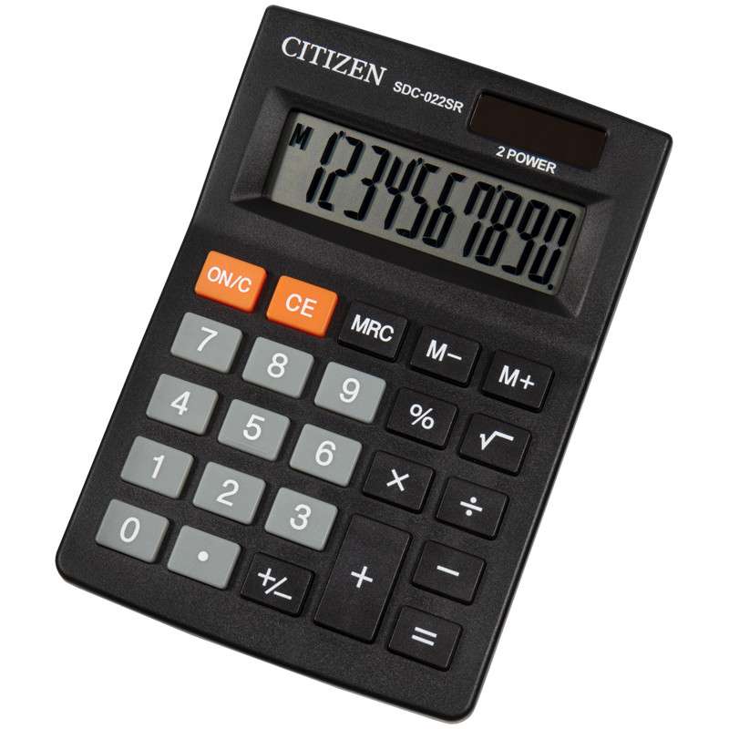 Kalkulators 10-zim. CITIZEN SDC-022SR, 87x127x23 mm