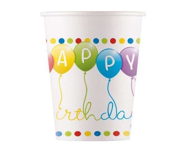 Papīra glazīte "Happy Birthday Party" 200ml, 8gb
