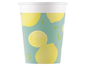 Papīra glāzītes "Lemons" 200ml, 8gb