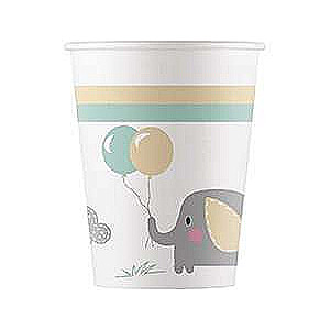 Papīra glāzītes Elephant Baby 200ml, 8gb