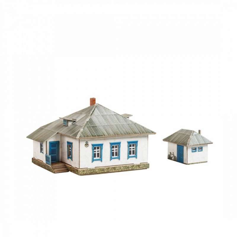 Сборная модель из бумаги - Сельский дом №1