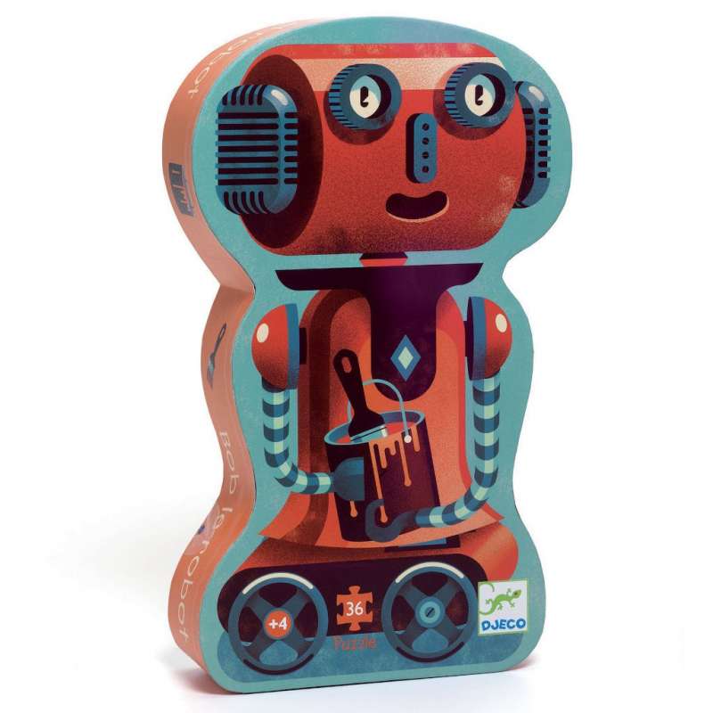 Silueta puzzle - "Robots Bobs" 36 detaļas