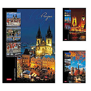 Piezīmju grāmatiņa 96l A4 līnija - City Collection