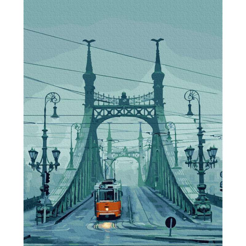Glezna pēc numuriem (40x50) BUDAPEŠTA. BRĪVĪBAS TILTS (21 krāsa)