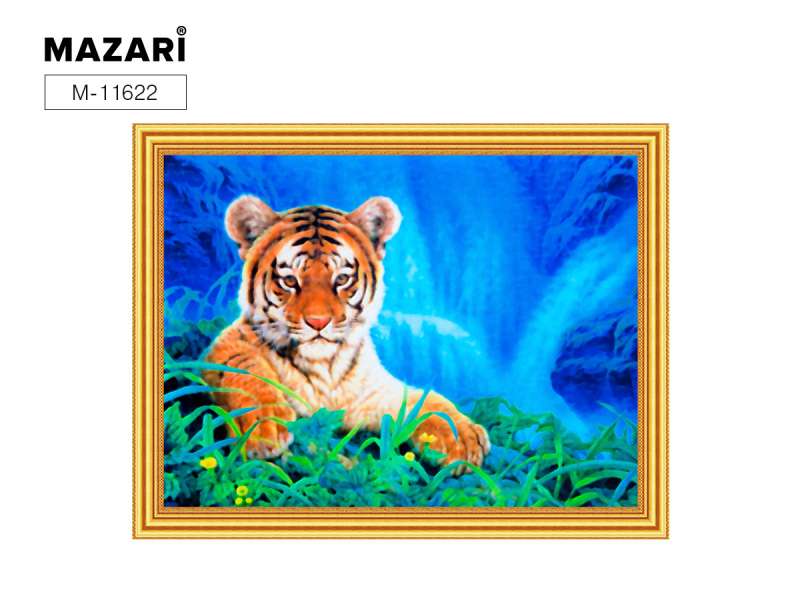 Dimanta mozaīka 30x40 cm - TĪGRENS ZĀLĒ