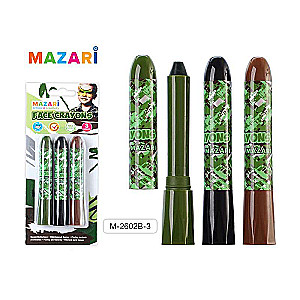 Sejas krītiņi, 3 gab (melns, tumši zaļš, brūns)