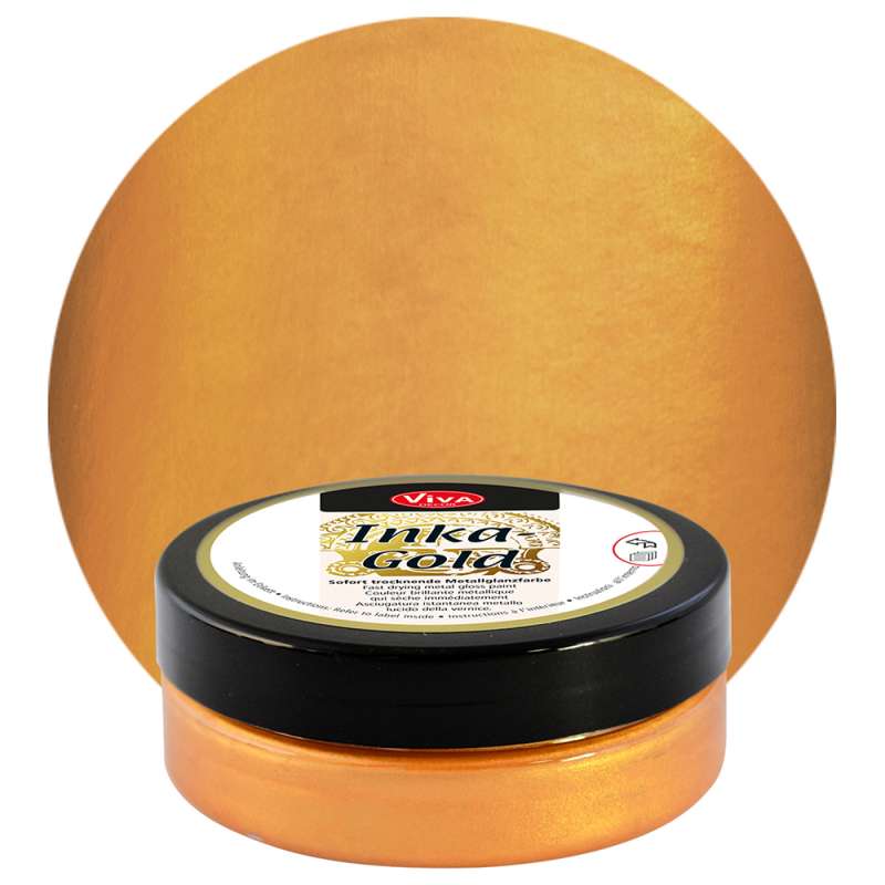 Mirdzoša metāliska krāsa VIVA Maya Gold 45ml - Orange