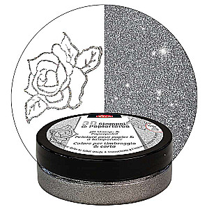 Štampēšanas krāsa Viva Decor 3D 50ml - Steel Metallic