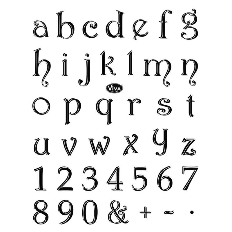 Silikona zīmogi dekoram VIVA "Mazais alfabēts"
