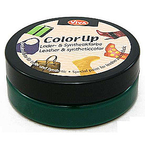 Krāsa ādai un sintētikai Color up, 50 ml, zaļš