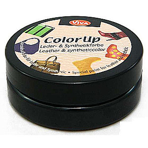 Krāsa ādai un sintētikai Color up, 50 ml, melna