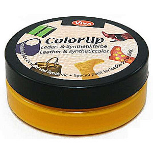 Krāsa ādai un sintētikai Color up, 50 ml, dzeltena