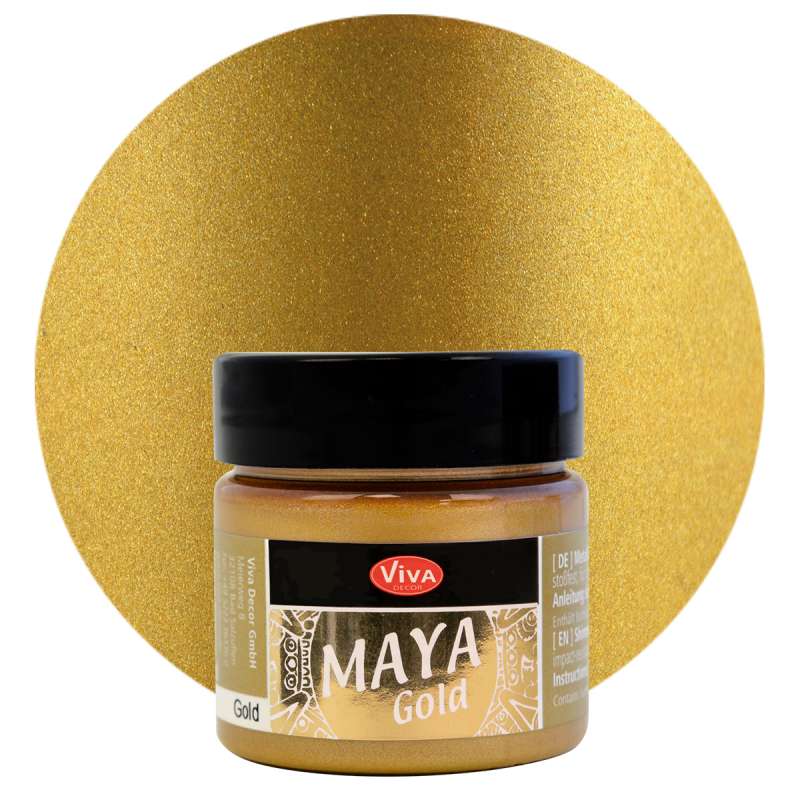 Блестящяя металлическая краска VIVA Maya Gold 45мл - Gold