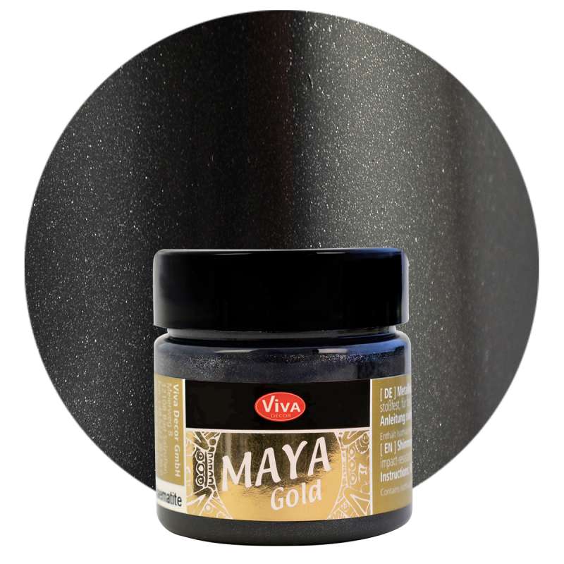 Блестящяя металлическая краска VIVA Maya Gold 45мл - Haematite