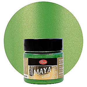 Mirdzoša metāliska krāsa VIVA Maya Gold 45ml-Apple Green